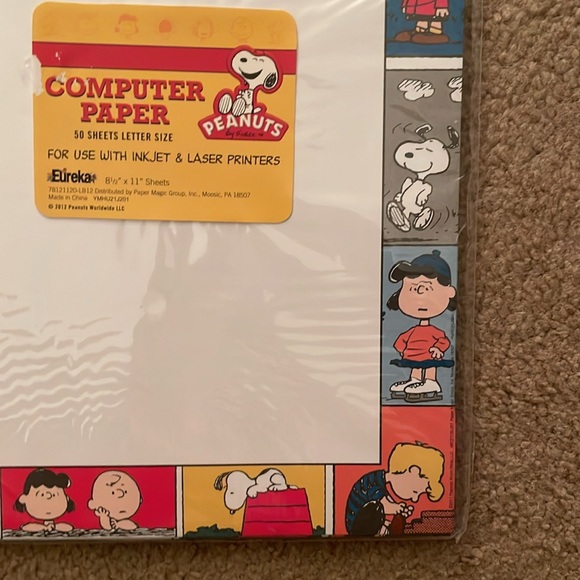 Peanuts Computer Paper - 50 Sheets, Letter Size - Picture 6 of 8